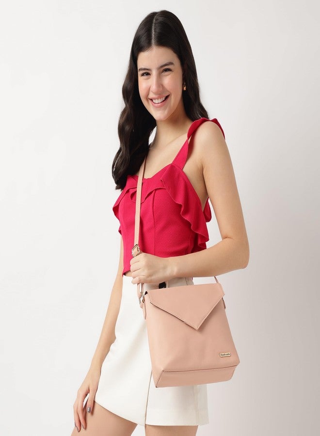 fastrack Pink Fastrack Envelope Sling Bag For Girls - Image 2
